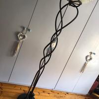 Piantana ferro batuto e ceramica