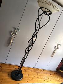 Piantana ferro batuto e ceramica