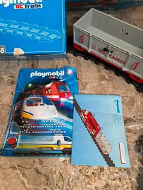 Playmobil 4027 Treno Merci Usato – Locomotiva Diesel + 2 Vagoni + 12 Binari LGB