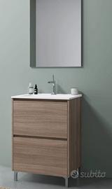 Mobile bagno a terra lavabo da 60 cm con specchio