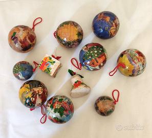 11 palline di natale realizzate con carte vintage