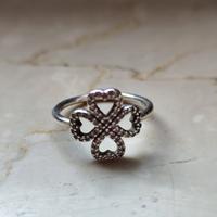 anello quadrifoglio cuori 