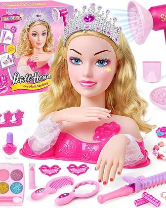 Bambola da Truccare e Pettinare con Asciugacapelli