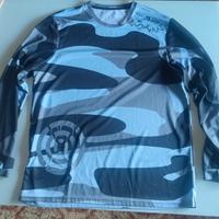 Maglia mimetica blu maniche lunghe taglia 2XL