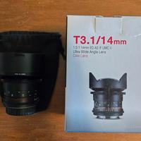 SAMYANG 14mm T3.1 ED AS IF UMC II - Ottica Cine, A