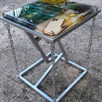Tavolo artigianale in resina epossidica