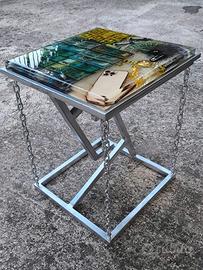 Tavolo artigianale in resina epossidica