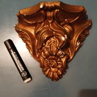 Antica mensola in gesso vintage colore oro