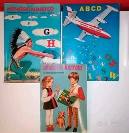 Alfabeto illustrato Messaggio alfabetico anni 70