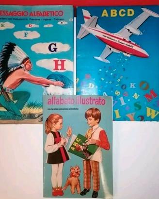 Alfabeto illustrato Messaggio alfabetico anni 70