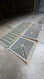 6 griglie e telai  pvc 40x40 verdi