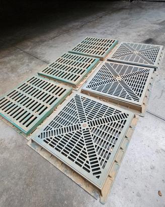 6 griglie e telai  pvc 40x40 verdi