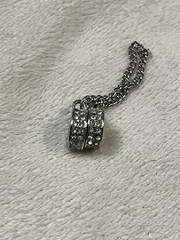 Blocca braccialeletto con brillantini strass