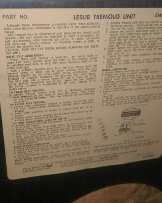 Leslie, Hammond 220V