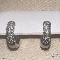 ORECCHINI A CERCHIIO ORO 18kt. DIAMANTI NATURALI