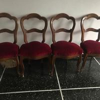 Sedie '800 gruppo di 4 sedie