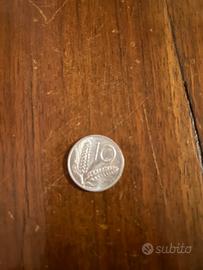 Rara moneta 10 lire spiga 1971