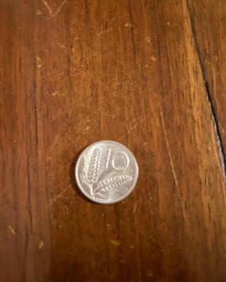 Rara moneta 10 lire spiga 1971