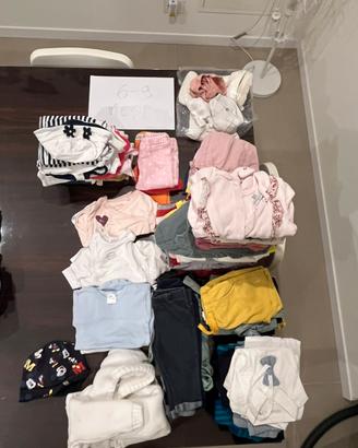 Stock vestiti bimbo/bimba 6-9 mesi