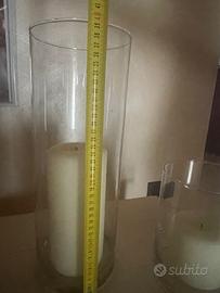 Vasi in vetro  con candela