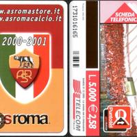 scheda telefonica Roma campione anno 2000/01