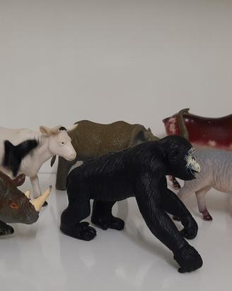Lotto 9 animali giocattolo, vintage anni '90