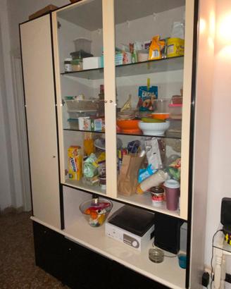 Mobile credenza contenitore bianca e nera