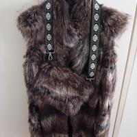 Gilet Pelliccia Marmotta smanicata con pochette 