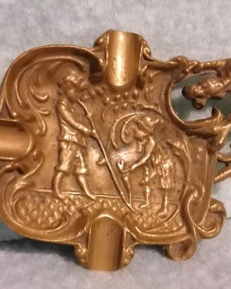 Posacenere sigari ottone vintage