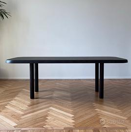 Tavolo nero in legno, 6/8 posti, design su misura