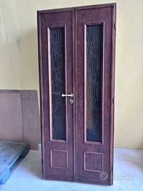 Antica Porta interna a 2 ante , misura telaio 89x2