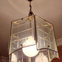 lampadario cristallo e ottone