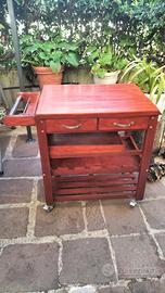 carrello in legno da giardino