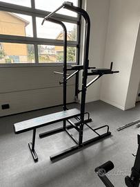 KIT-SET-ATTREZZI-PALESTRA-HOME GYM-PANCA-TORRE