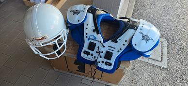 atrezzatura football americano  casco  paraspalle 