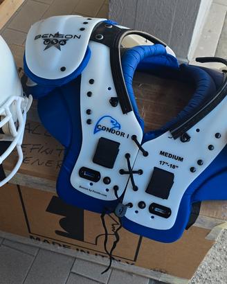 atrezzatura football americano  casco  paraspalle 