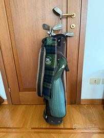 Sacca da golf vintage con 6 mazze – rara