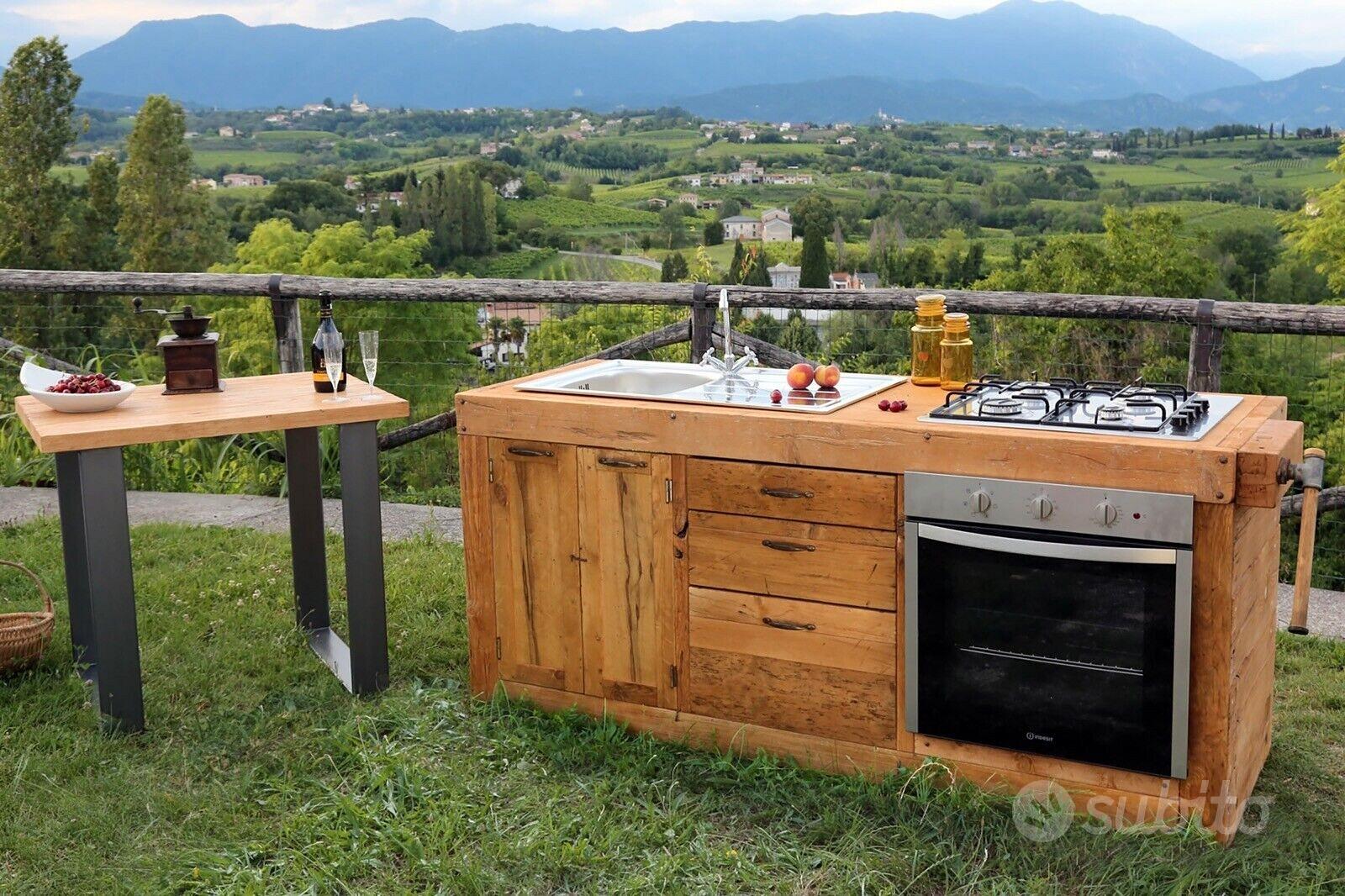 Mobile Credenza Madia soggiorno stile INDUSTRIAL legno massello porte – il  baule di nonna elvira