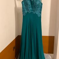 Vestito coppe imbottite/pizzo ricamato mis. 44