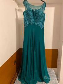 Vestito coppe imbottite/pizzo ricamato mis. 44