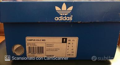 Adidas skate CAMPUS blu banda nera numero 42