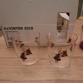 6 bicchieri coniglietti ikea nuovi