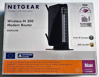 Modem router DGN2200 Netgear N300 Wireless ADSL2+
