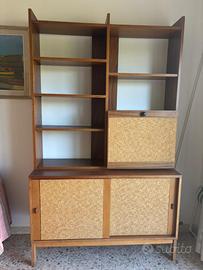 Libreria in legno vintage anni 50 60 mobile bar