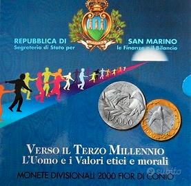 Rep. San Marino-Monete Divisionali FDC-anno 2000