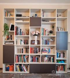 Libreria Diotti beige e moka