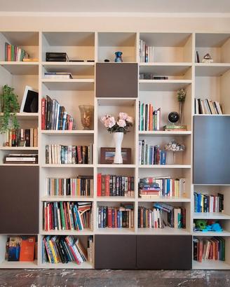 Libreria Diotti beige e moka