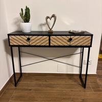 consolle moderna con due cassetti 