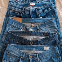 5 paia di jeans elasticizzati vari brand tg44