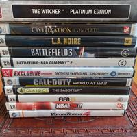 Lotto di 11 videogiochi per PC